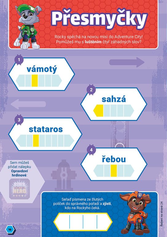 Tlapková patrola ve filmu - Hádanky se samolepkami