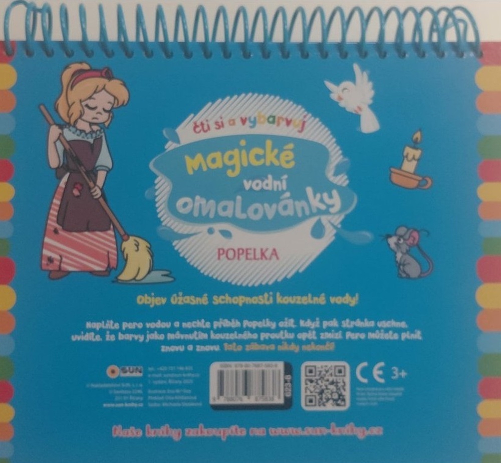 Magické vodní omalovánky Popelka
