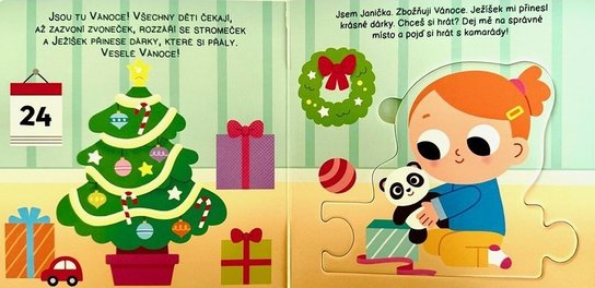 Vánoce Čti a skládej puzzle
