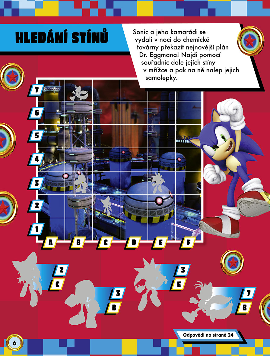 Ježek Sonic - Aktivity se samolepkami