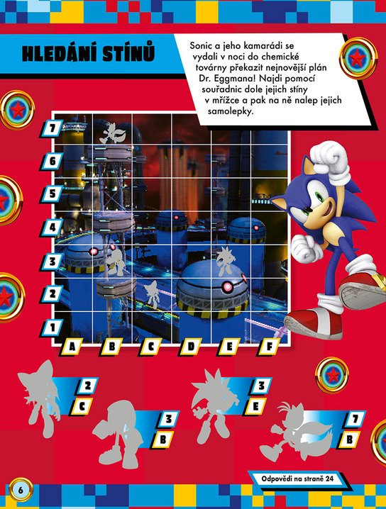 Ježek Sonic - Aktivity se samolepkami