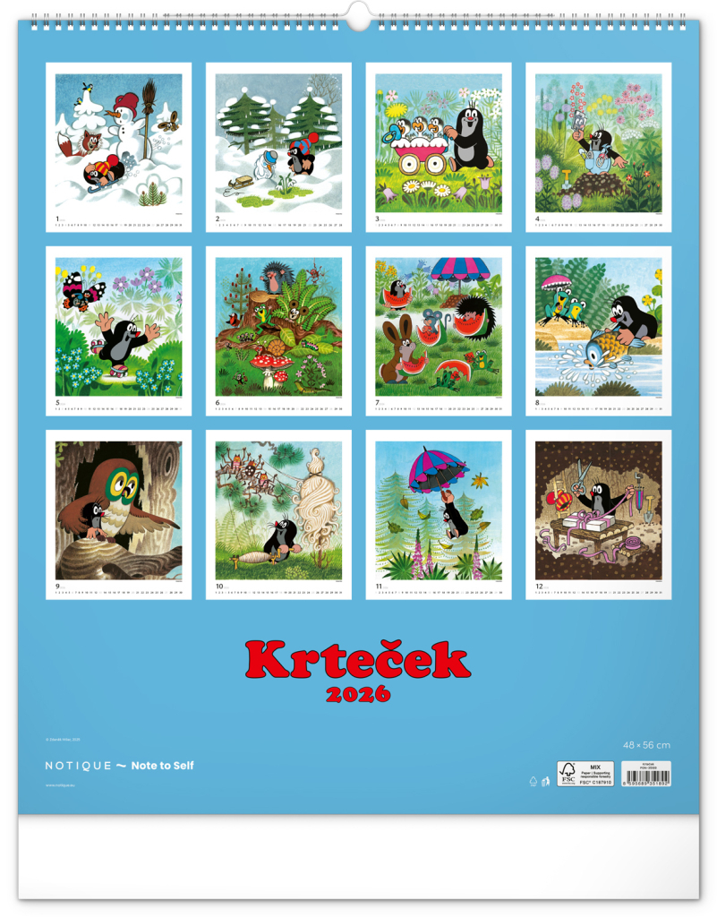 Krteček 2026 - nástěnný kalendář