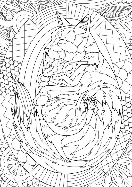 Psi a kočky - relaxační omalovánky