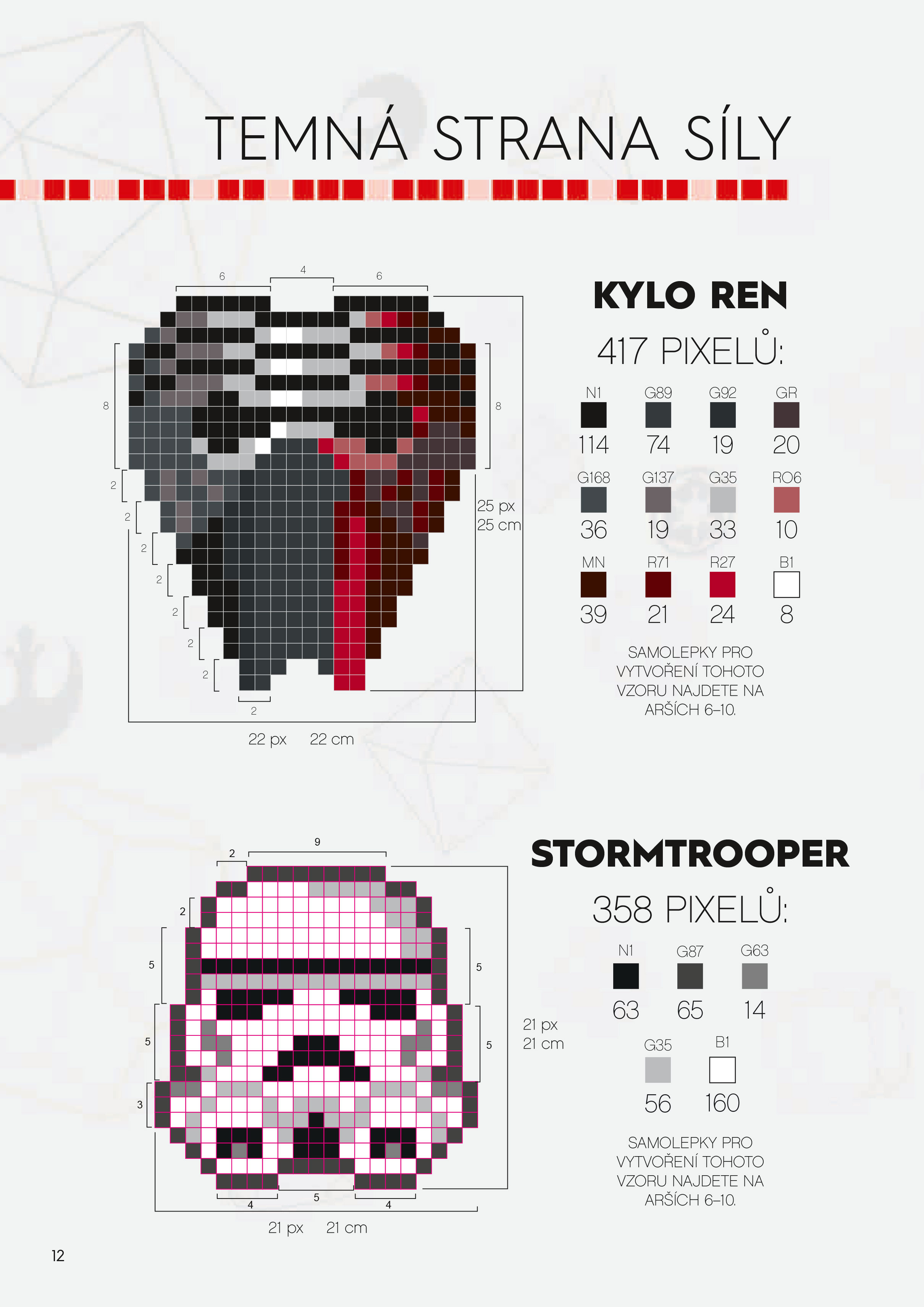 STAR WARS: Pixelové samolepky