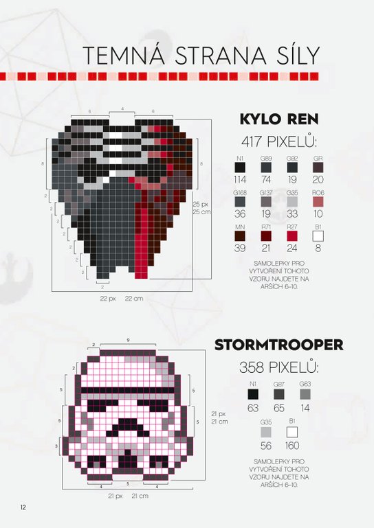 STAR WARS: Pixelové samolepky