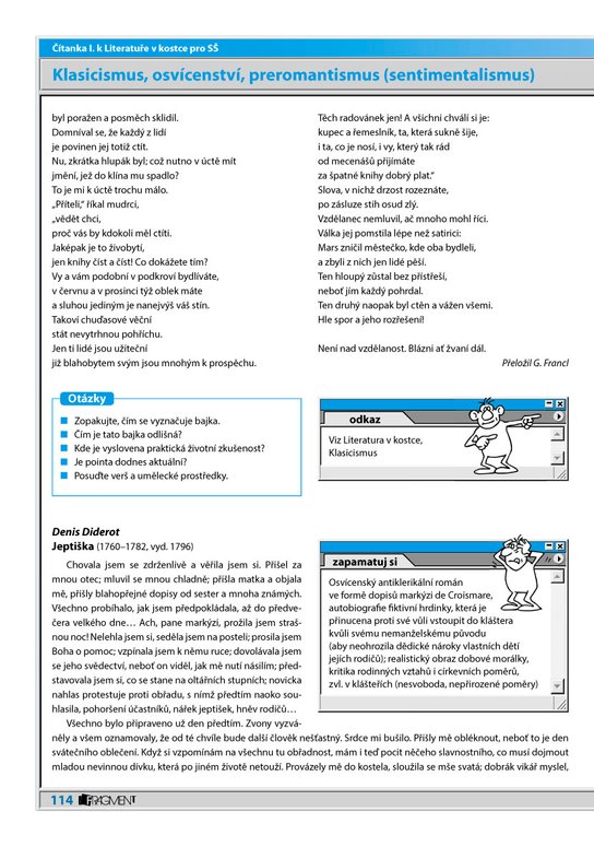 Čítanka I. k Literatuře v kostce pro SŠ