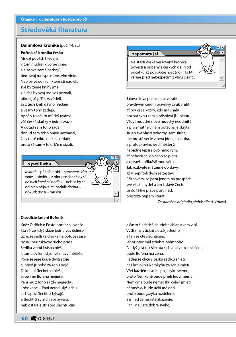 Čítanka I. k Literatuře v kostce pro SŠ