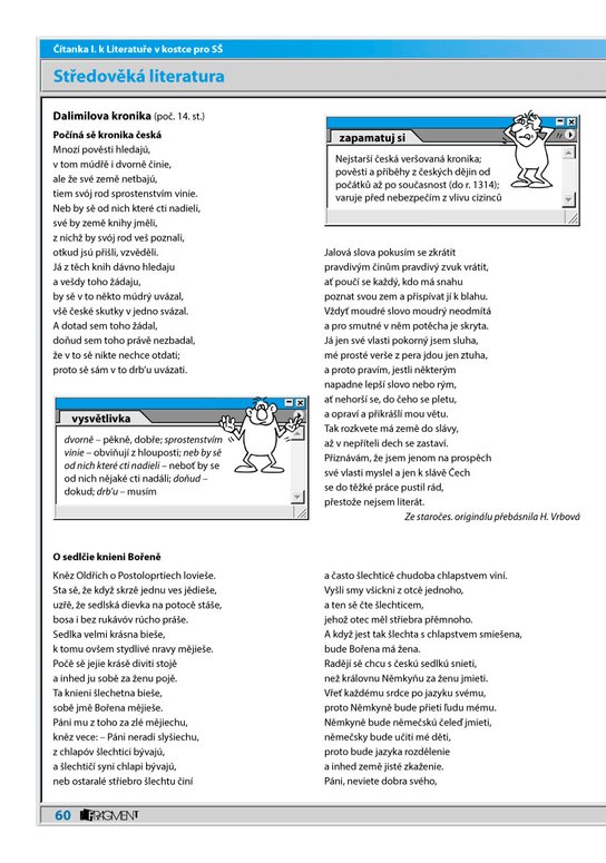 Čítanka I. k Literatuře v kostce pro SŠ