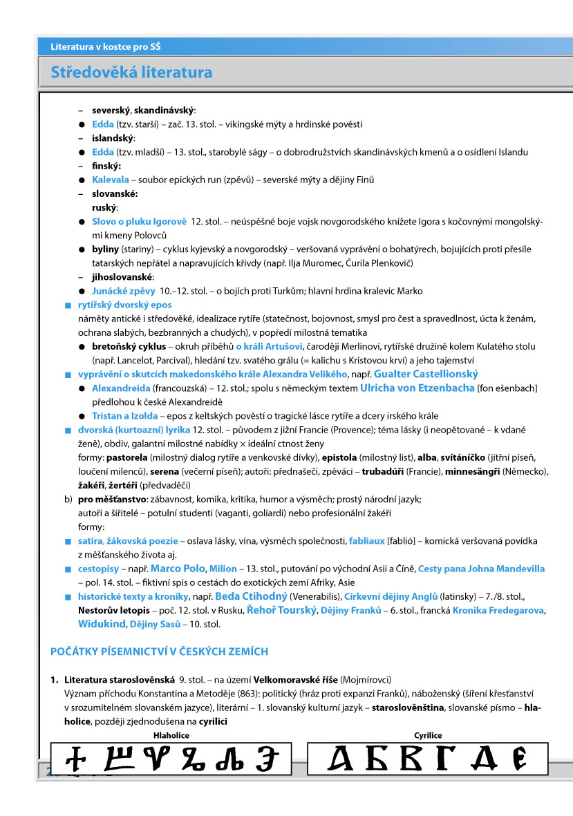 Literatura v kostce pro SŠ