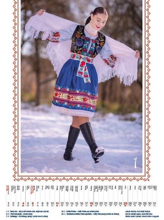 Slovenský folklór 2026 - nástenný kalendár