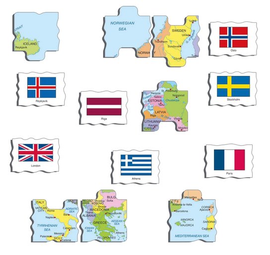 Puzzle 70 Evropa deskové