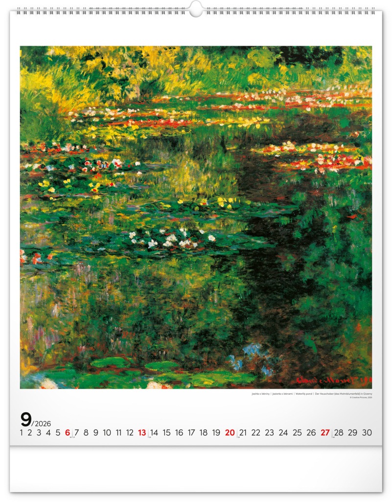 Claude Monet 2026 - nástěnný kalendář