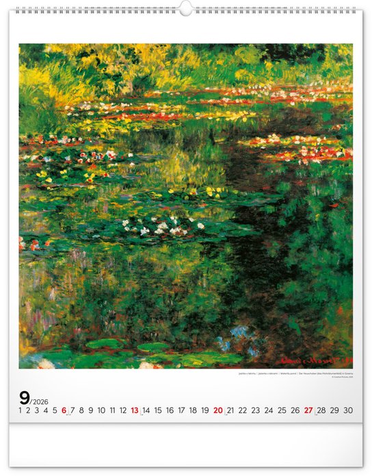Claude Monet 2026 - nástěnný kalendář