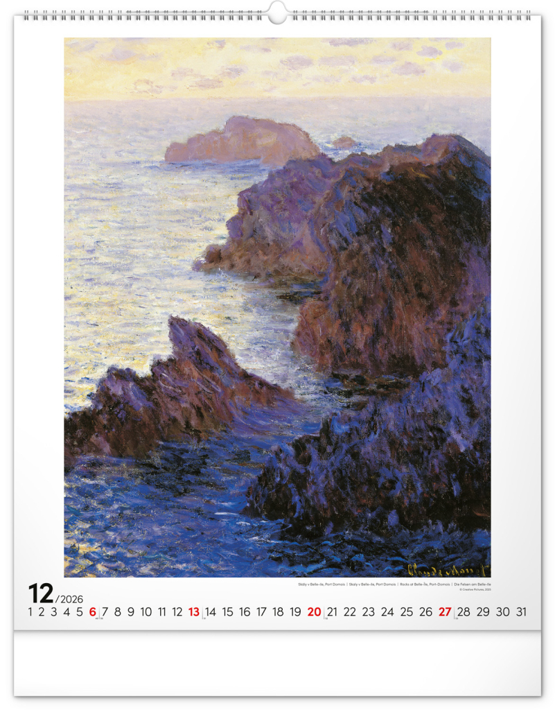 Claude Monet 2026 - nástěnný kalendář
