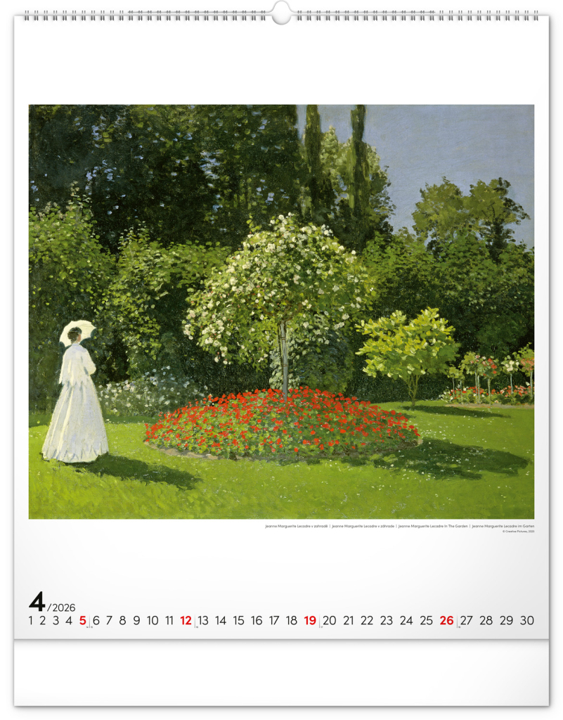 Claude Monet 2026 - nástěnný kalendář