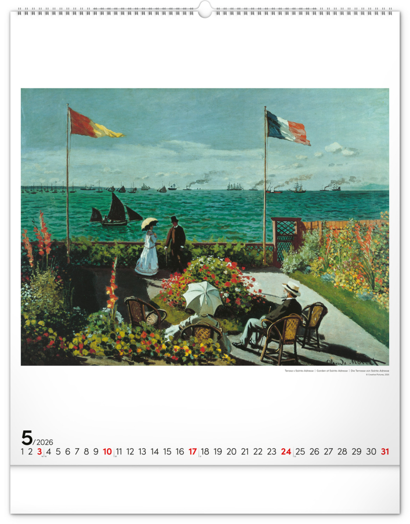 Claude Monet 2026 - nástěnný kalendář