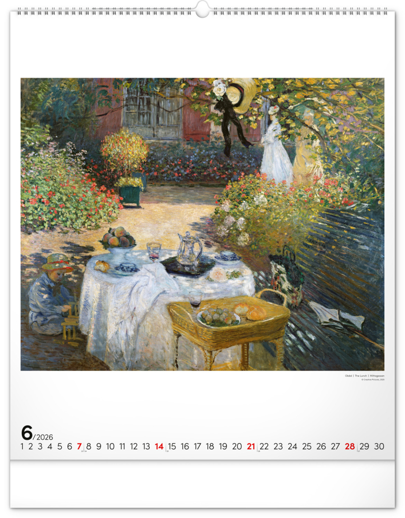 Claude Monet 2026 - nástěnný kalendář