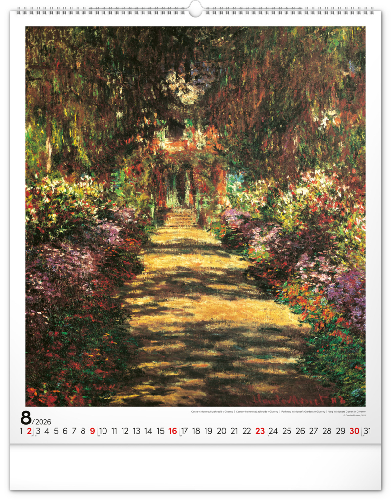 Claude Monet 2026 - nástěnný kalendář