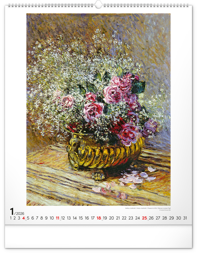 Claude Monet 2026 - nástěnný kalendář