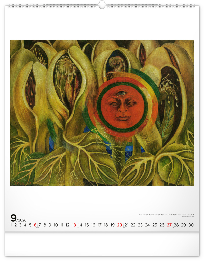 Frida Kahlo 2026 - nástěnný kalendář
