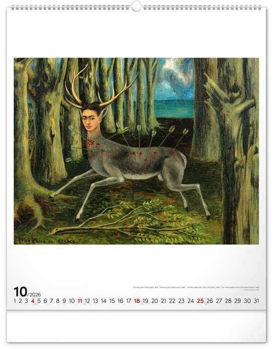 Frida Kahlo 2026 - nástěnný kalendář