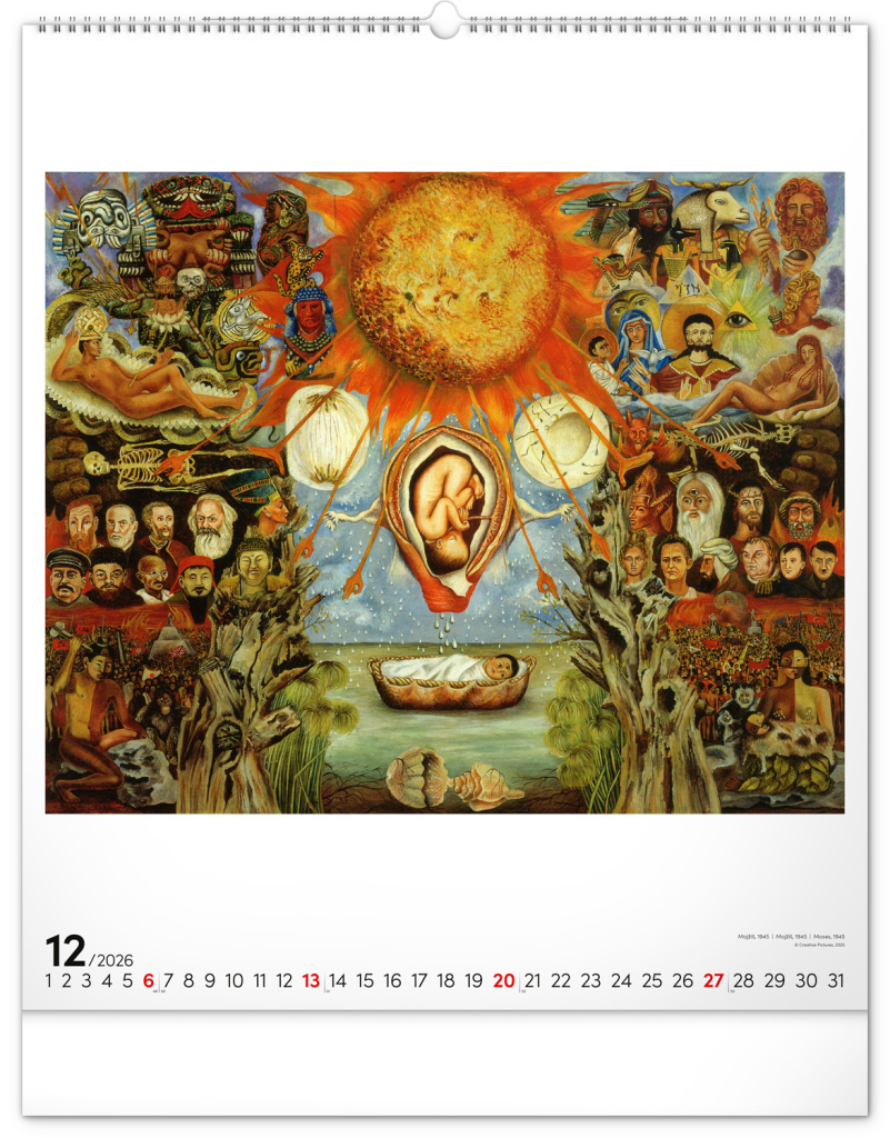Frida Kahlo 2026 - nástěnný kalendář