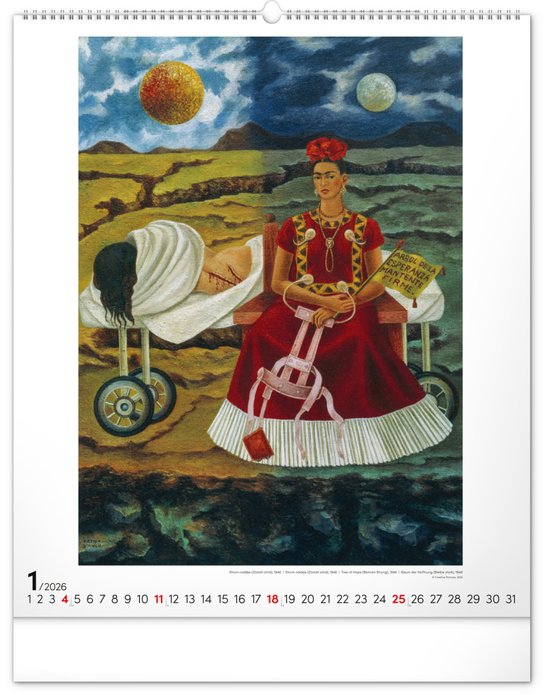 Frida Kahlo 2026 - nástěnný kalendář