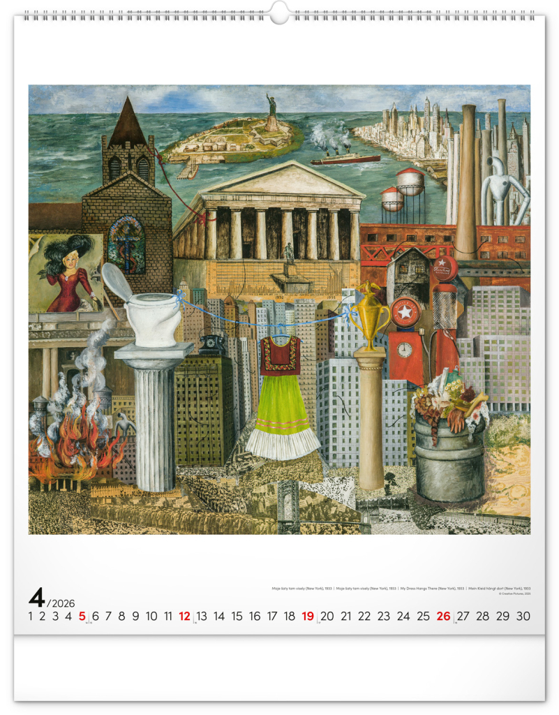 Frida Kahlo 2026 - nástěnný kalendář