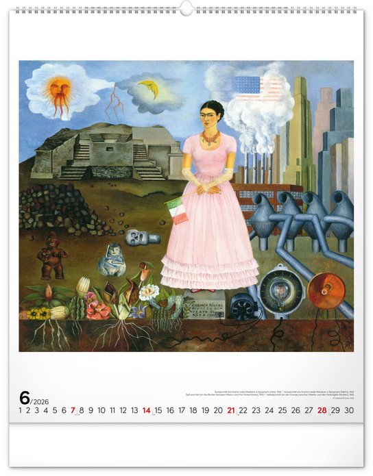 Frida Kahlo 2026 - nástěnný kalendář
