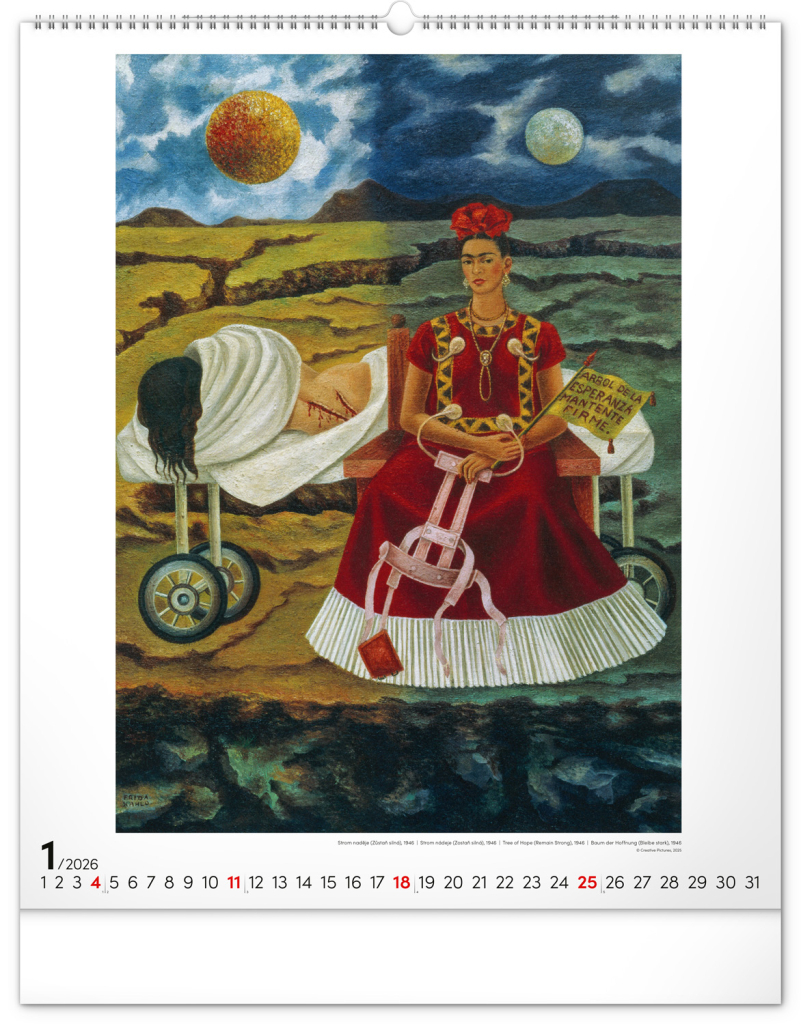 Frida Kahlo 2026 - nástěnný kalendář