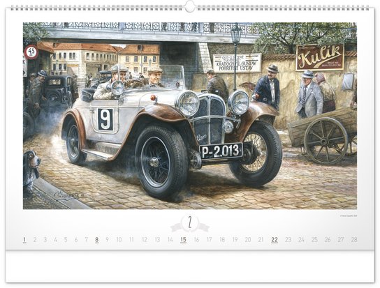Oldtimers 2026 – nástěnný kalendář