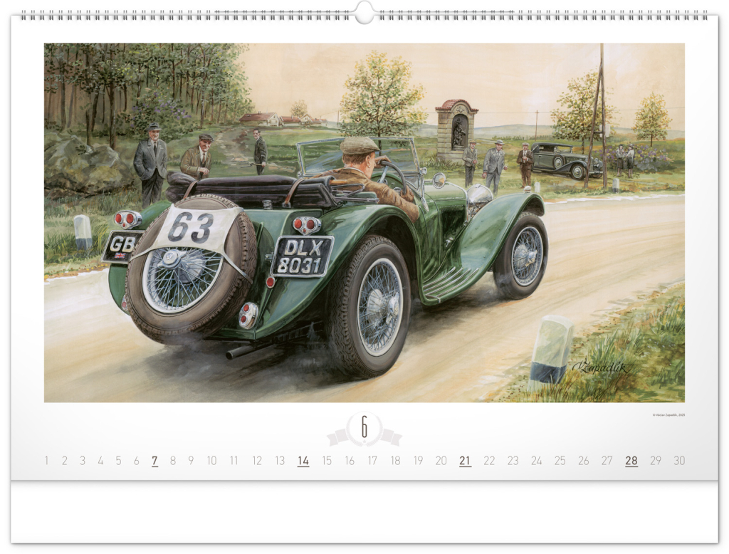 Oldtimers 2026 – nástěnný kalendář