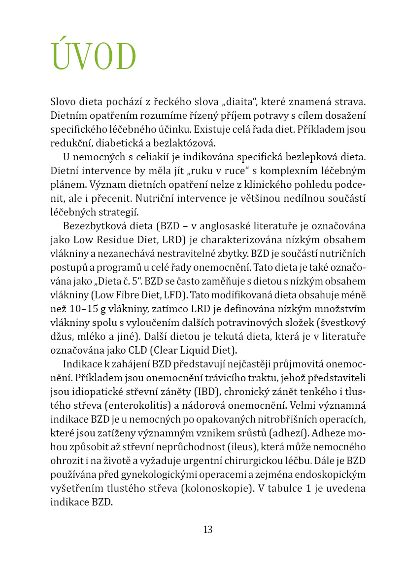 Bezezbytková dieta při onemocnění střev 