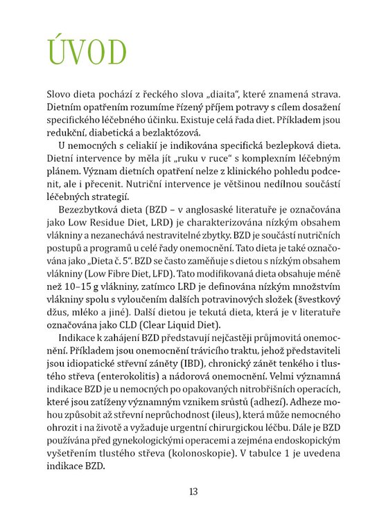 Bezezbytková dieta při onemocnění střev 