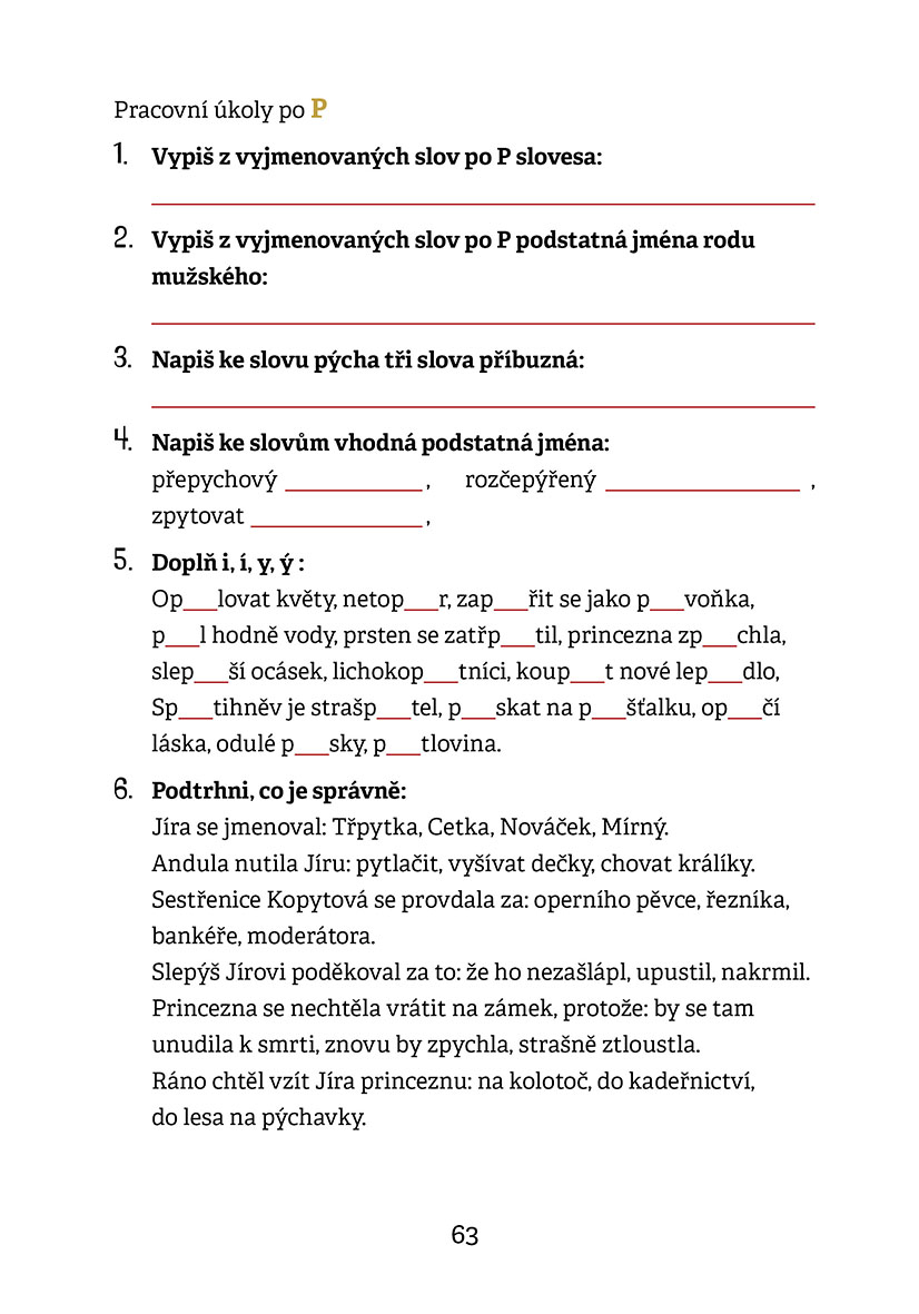 Žertovné pohádky s vyjmenovanými slovy