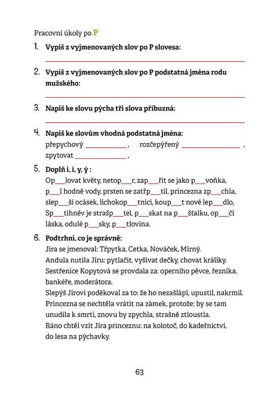 Žertovné pohádky s vyjmenovanými slovy