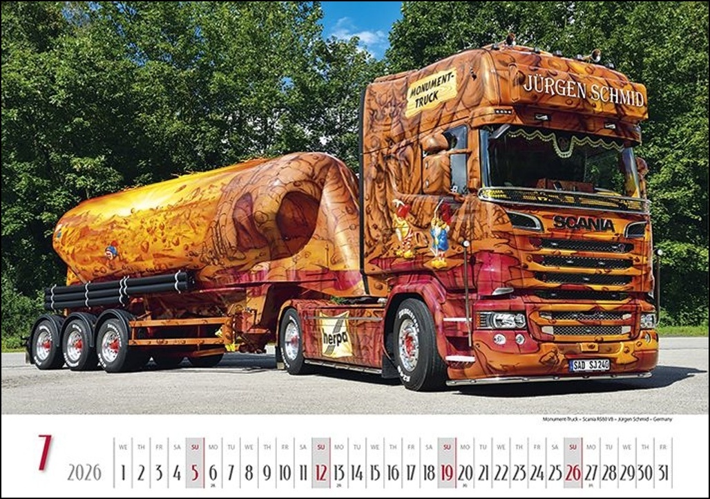 Trucks 2026 - nástěnný kalendář