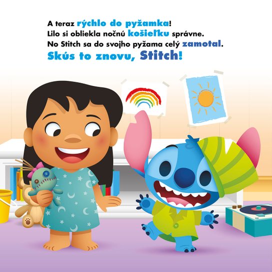 Stitch ide do postieľky
