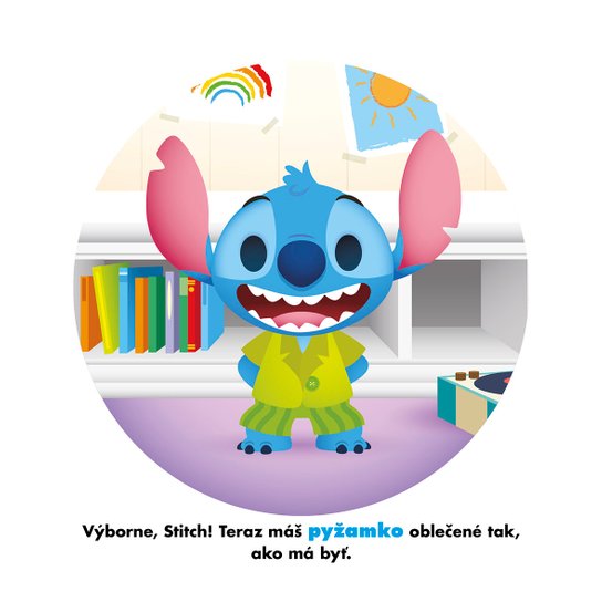 Stitch ide do postieľky