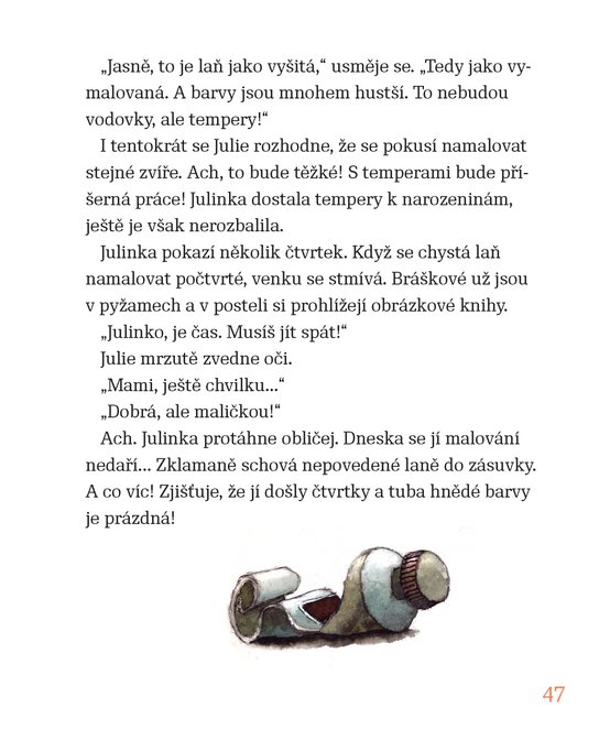 Julie ráda maluje
