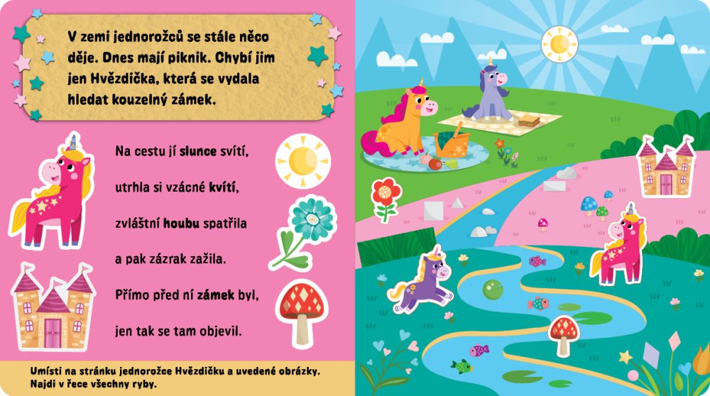 Plstěné samolepky Jednorožci