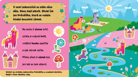 Plstěné samolepky Jednorožci