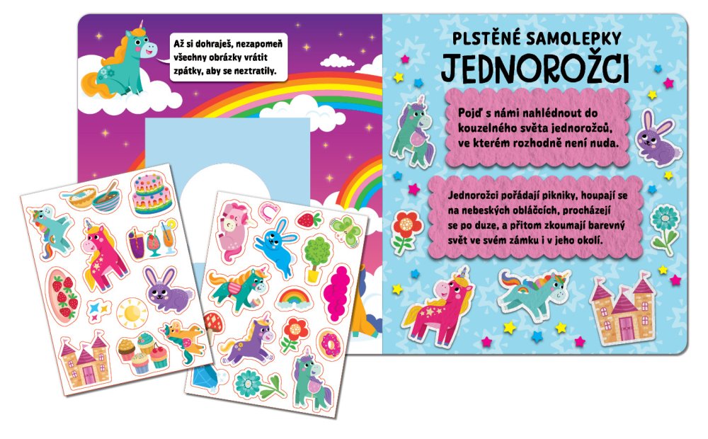 Plstěné samolepky Jednorožci