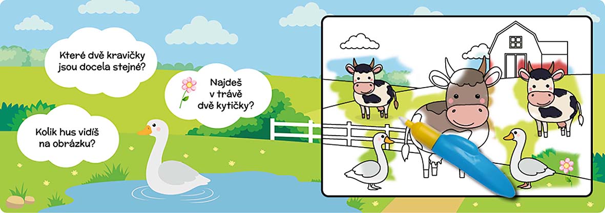 Maluj vodou zas a znova – Zvířátka na vsi