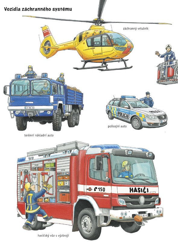 Auta, jeřáby, bagry, traktory