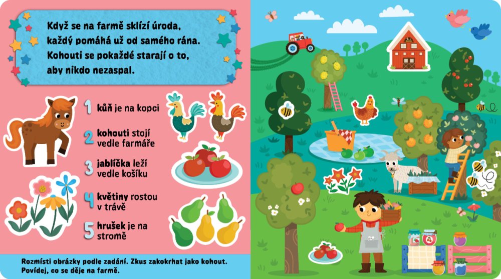 Plstěné samolepky Na dvorku