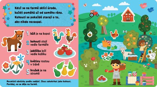 Plstěné samolepky Na dvorku