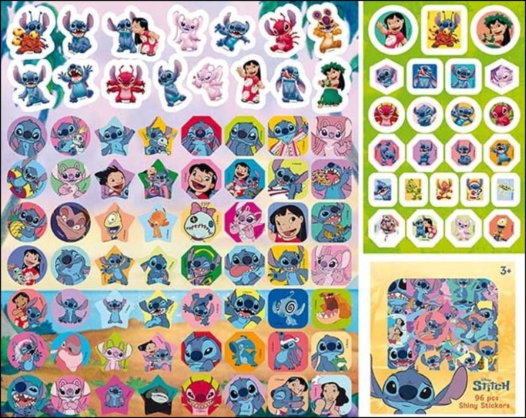Samolepkový set 190+ Lilo & Stitch