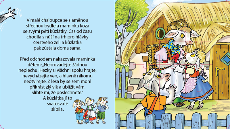 O vlkovi a kůzlátkách s puzzle