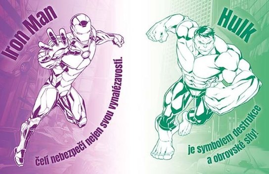 Omalovánky a 100 tetování Marvel